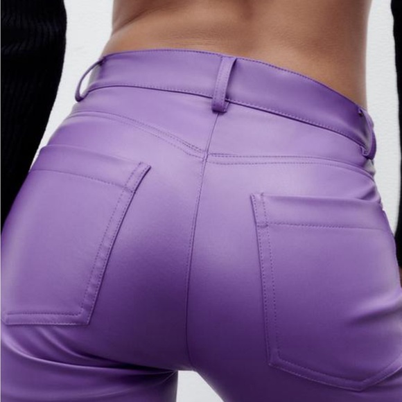 🔥ZARA FAUX LEATHER PANTS - Picture 3 of 10